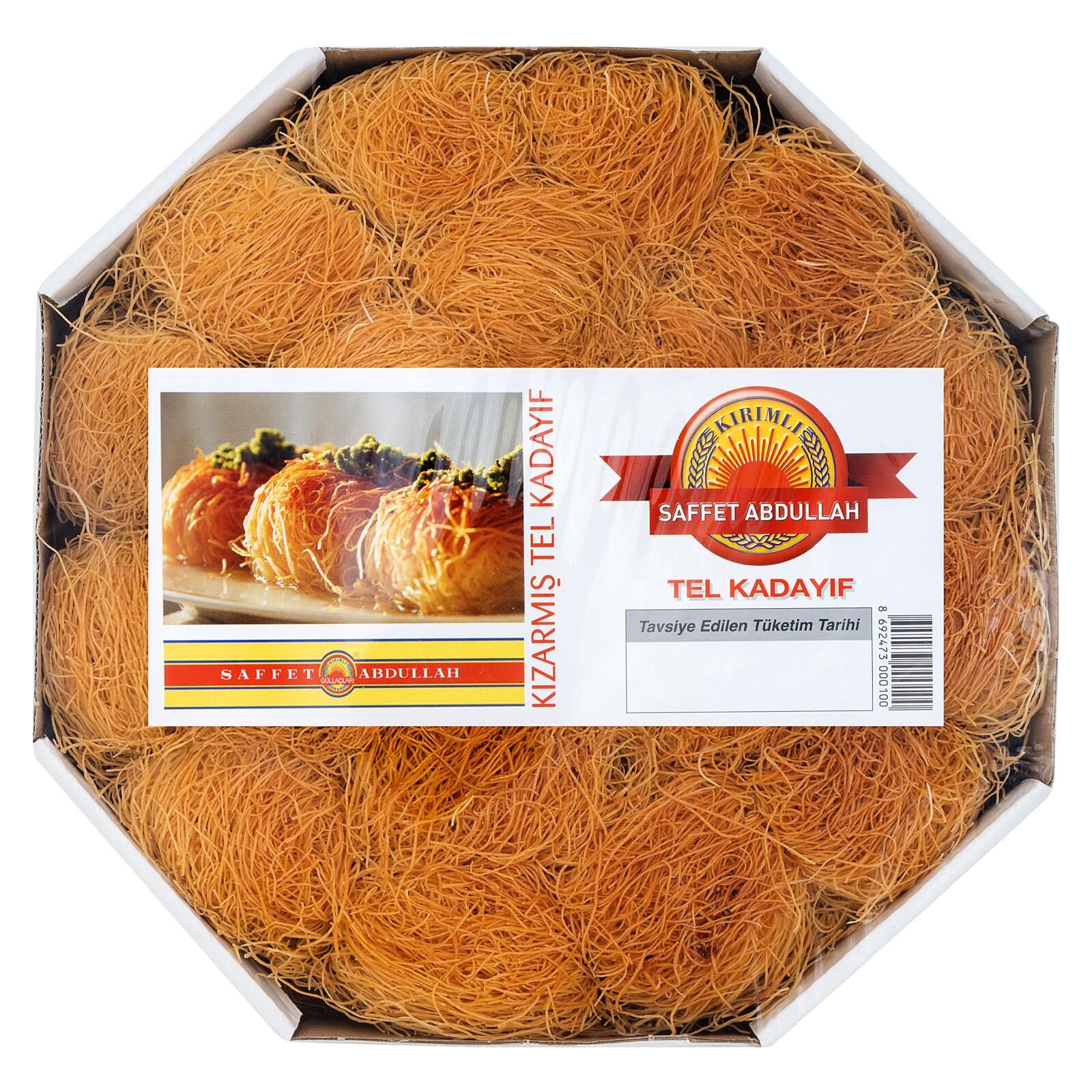 Saffet Abdullah Fincan Kadayıf 400 gr x 3 Paket - Dubai Çikolatası İmalatına Uygundur