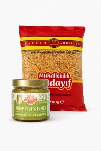 Dubai Çikolatası Seti 1 ( Saffet Abdullah Çıtır Kadayıf 200 gr + Antep Fıstık Ezmesi 200 gr )