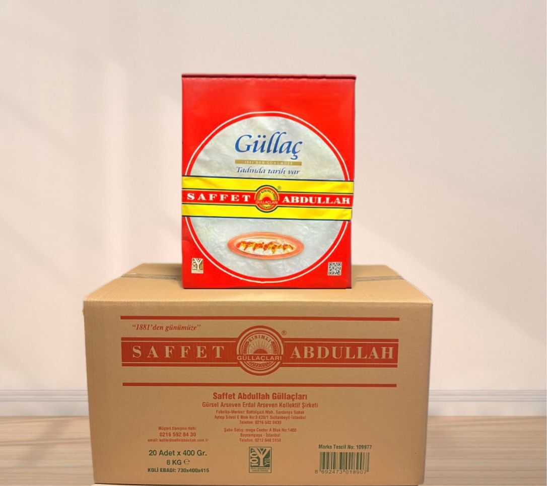 Saffet Abdullah Güllaç Poşet Ambalaj 400 Gr - 1 Koli (20 Paket)