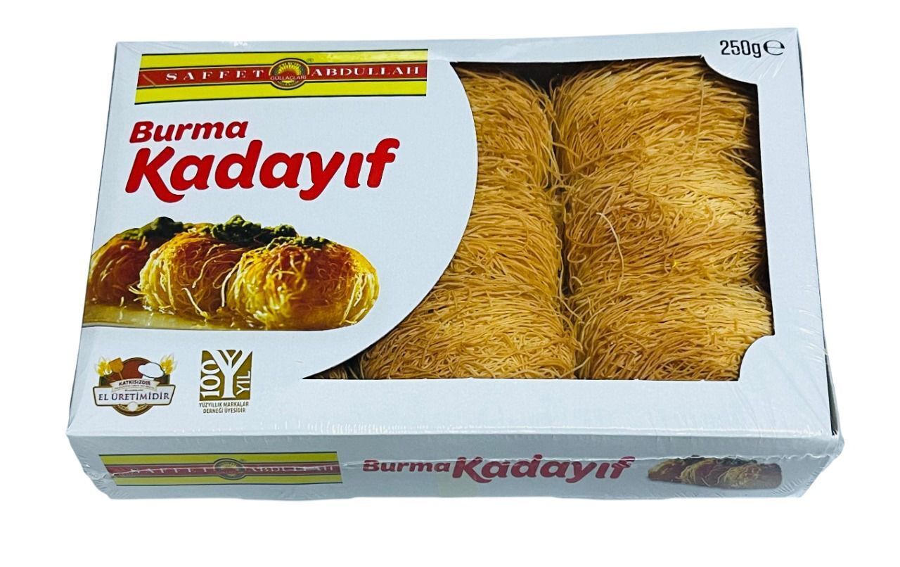 Saffet Abdullah Burma Kadayıf 250 gr x 20 Paket (1 Koli)