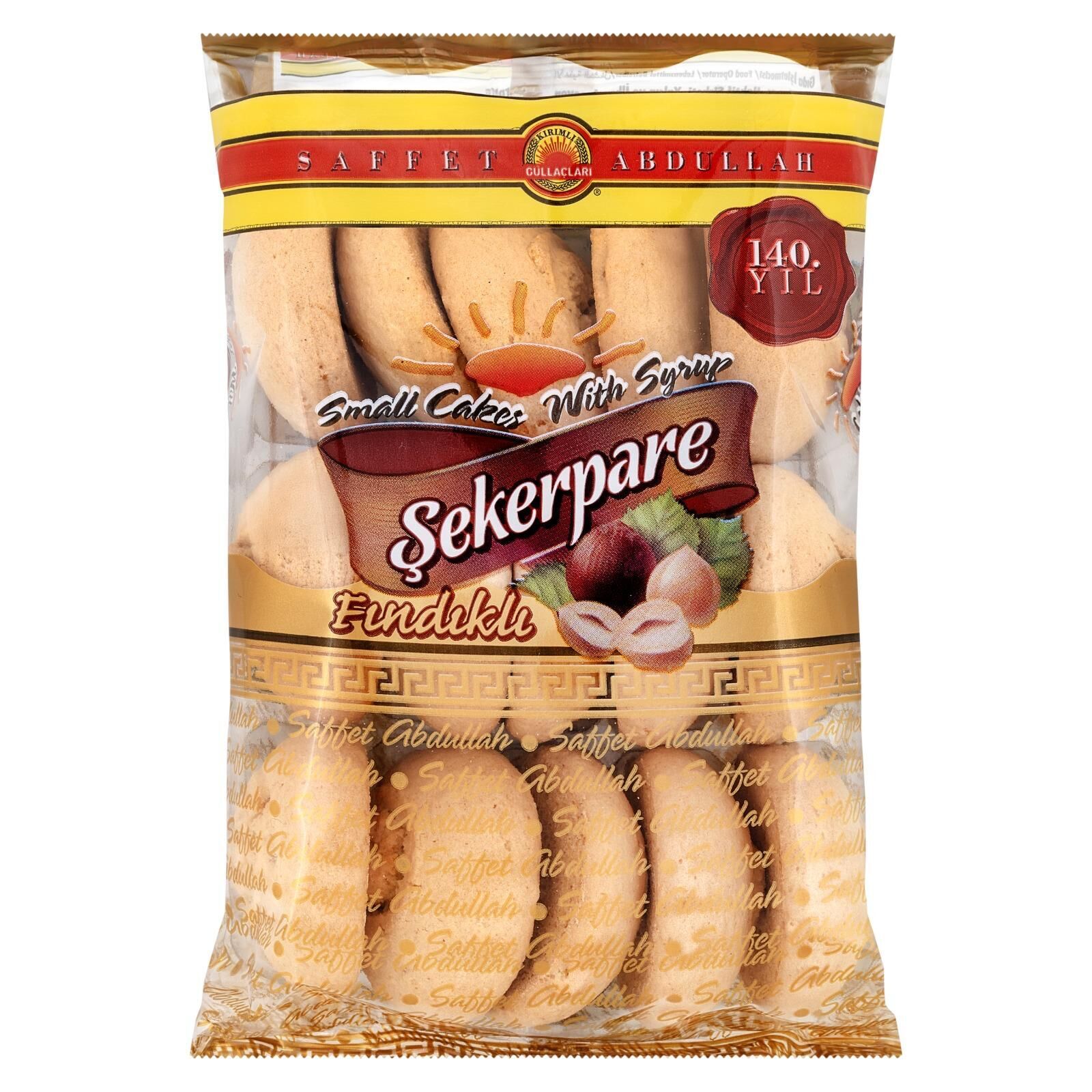 Saffet Abdullah Fındıklı Şekerpare 250 gr x 30 Paket (1 Koli)